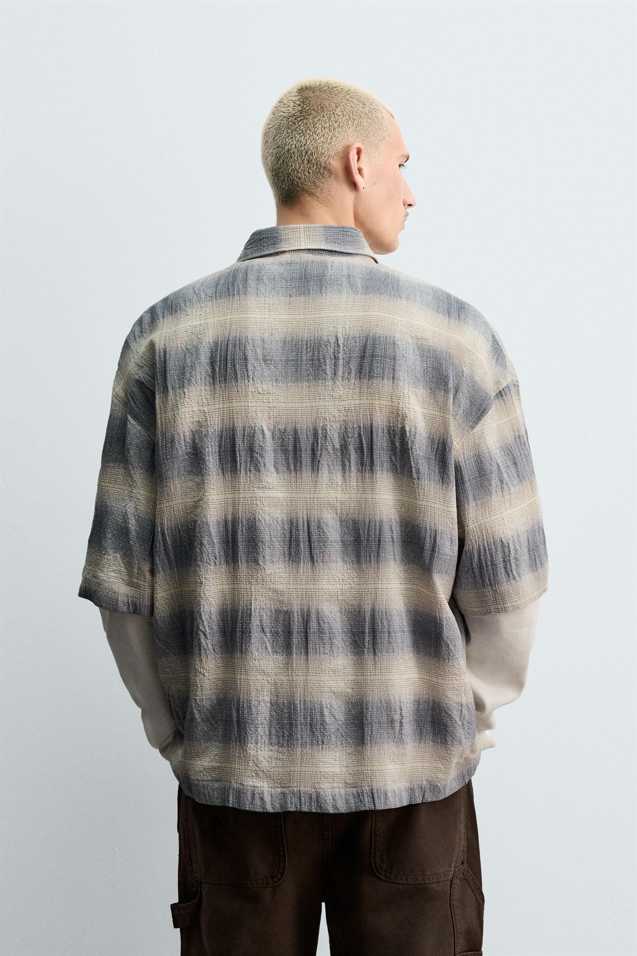 TEXTURED PLAID SHIRT